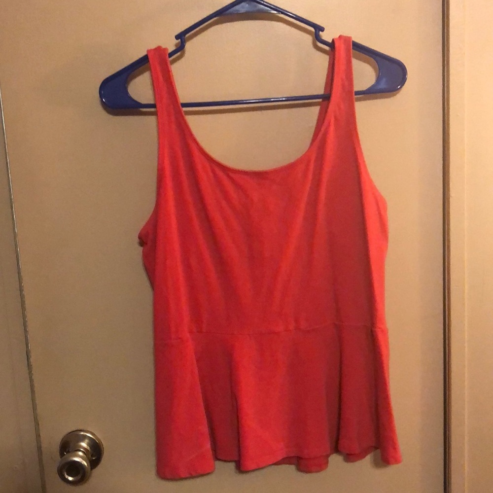 Peach peplum shirt